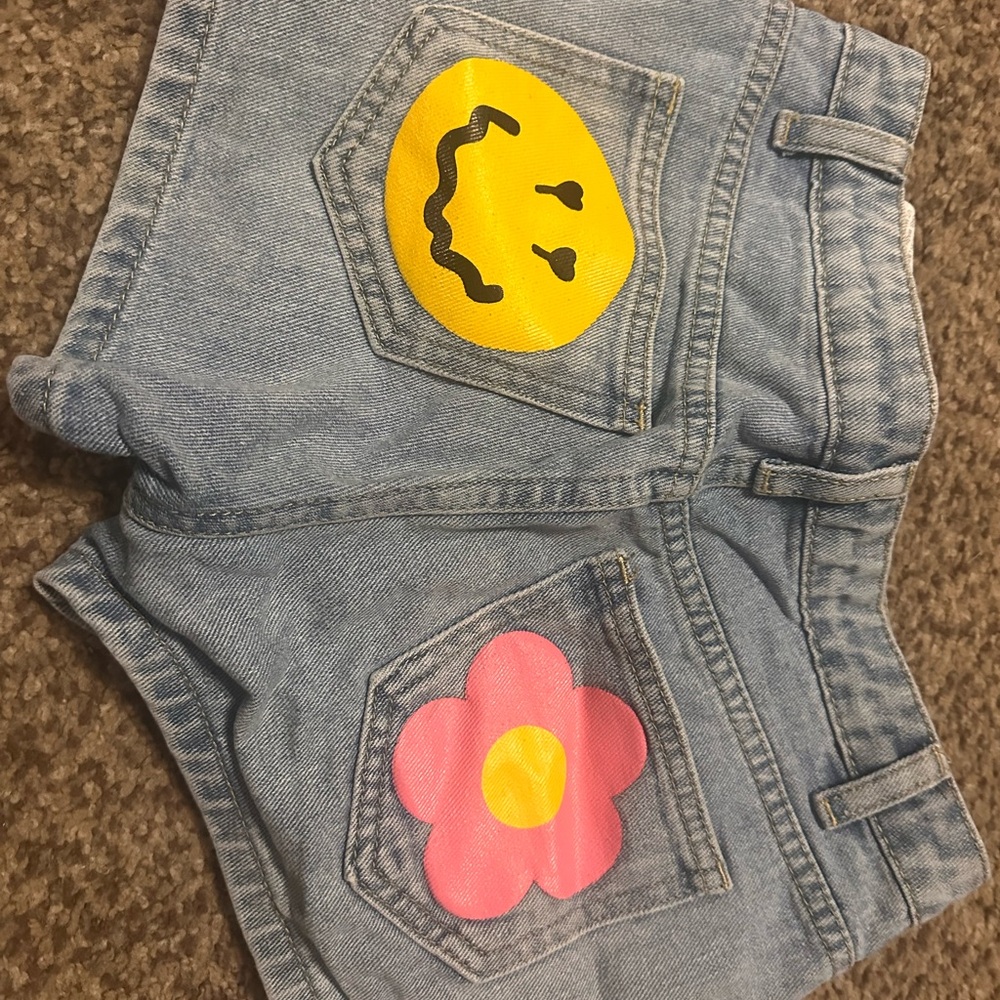 SHEIN Light Blue Denim Shorts